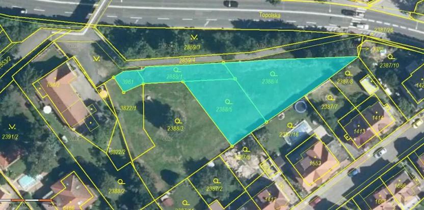 Prodej pozemku pro bydlení, Chrudim, Topolská, 1181 m2