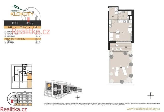 Prodej bytu 1+kk, Tábor, 39 m2