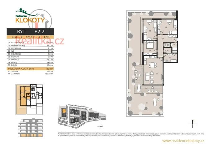 Prodej bytu 4+kk, Tábor, 120 m2
