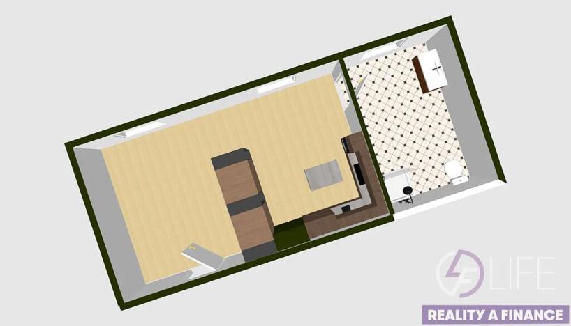 Pronájem bytu 1+kk, Rudník, 25 m2