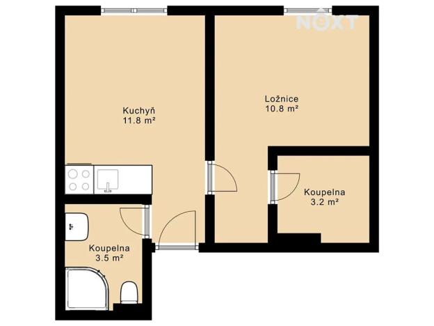 Prodej bytu 3+kk, Polná na Šumavě, 51 m2