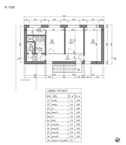Pronájem kanceláře, Brno, Masná, 128 m2