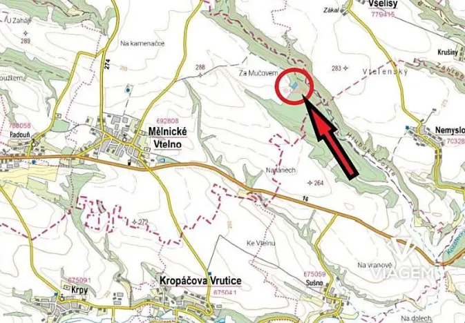 Prodej podílu lesa, Mělnické Vtelno, 980 m2