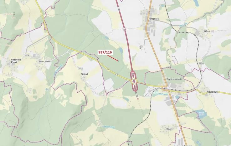 Dražba lesa, Netřebice, 295 m2