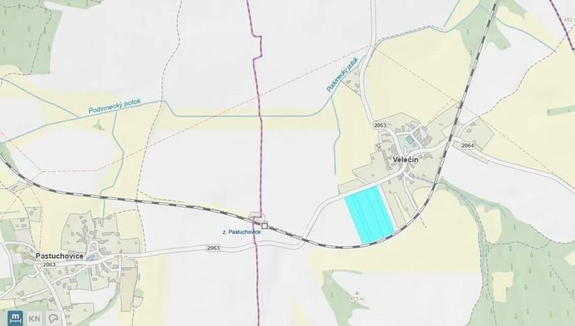 Dražba pole, Velečín, 26965 m2