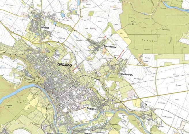 Prodej pole, Kuchařovice, 9451 m2