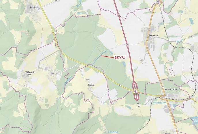 Dražba lesa, Netřebice, 6768 m2