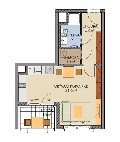 Prodej bytu 1+kk, Praha - Ruzyně, Stočesova, 33 m2