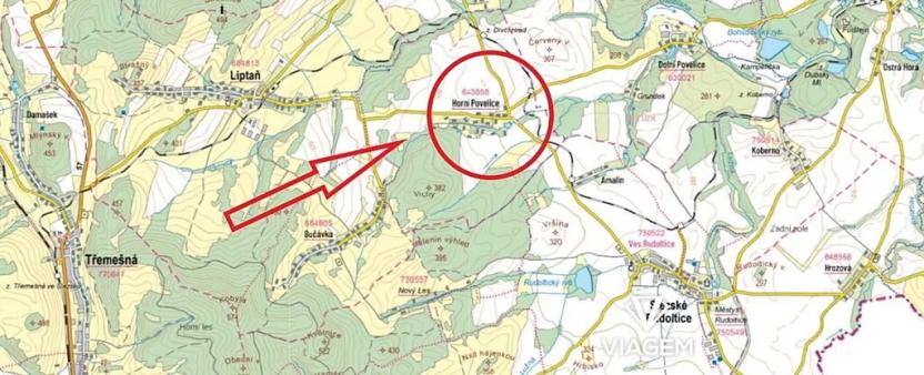 Prodej zahrady, Liptaň, 1875 m2