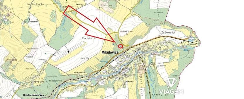 Prodej podílu lesa, Mikulovice, 437 m2