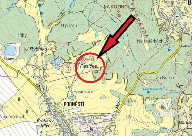 Prodej pole, Bor u Skutče, 1431 m2