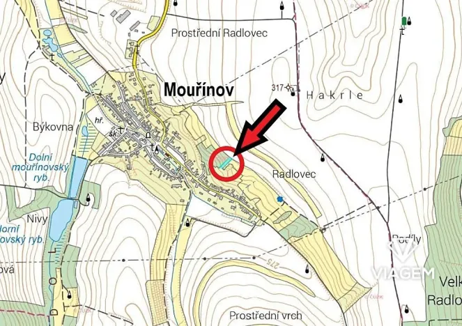 Prodej podílu zahrady, Mouřínov, 785 m2