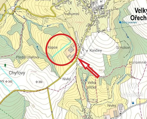Prodej podílu pole, Velký Ořechov, 625 m2