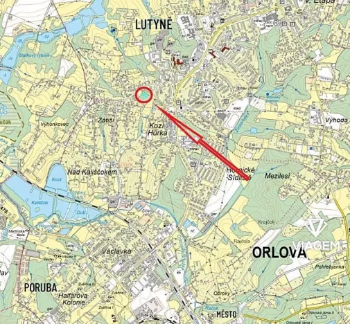 Prodej zahrady, Orlová, 1711 m2