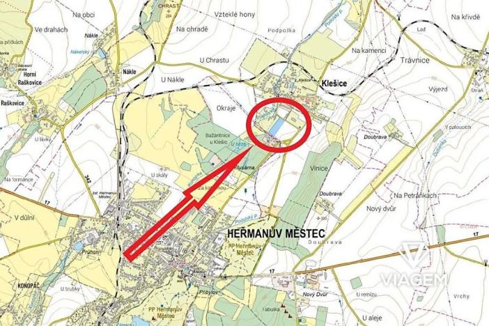 Prodej podílu pole, Klešice, 2234 m2