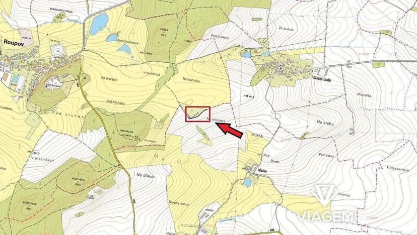Prodej zahrady, Roupov, 562 m2