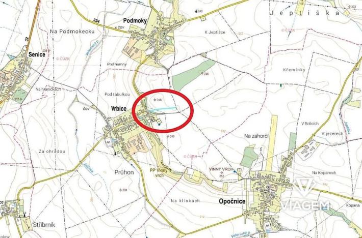 Prodej podílu pole, Vrbice, 823 m2