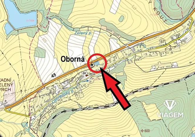 Prodej podílu pole, Oborná, 191 m2