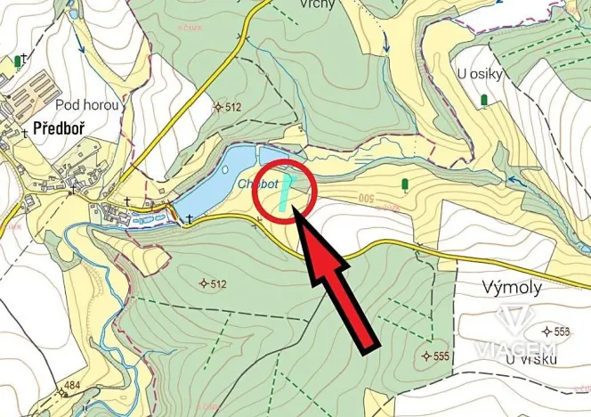 Prodej podílu pole, Psárov, 499 m2