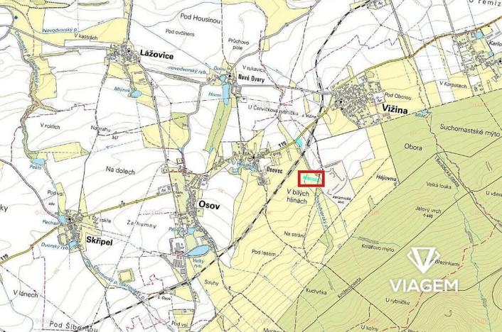 Prodej podílu pole, Osov, 883 m2