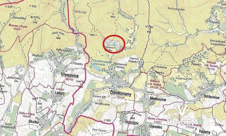 Prodej podílu zahrady, Osvětimany, 1833 m2