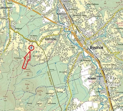 Prodej podílu lesa, Třinec, 982 m2