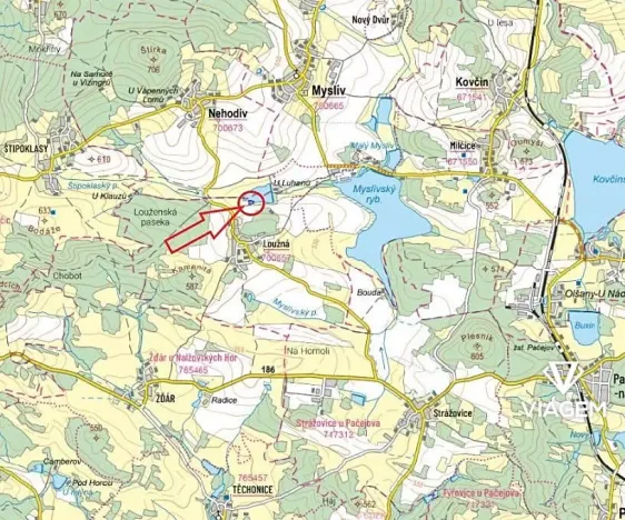 Prodej podílu pole, Myslív, 679 m2