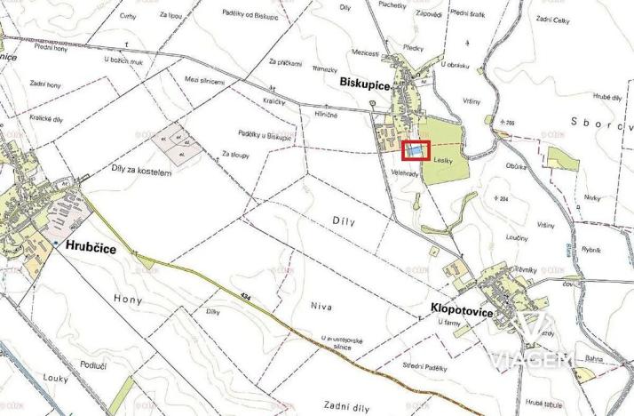 Prodej podílu pole, Klopotovice, 561 m2