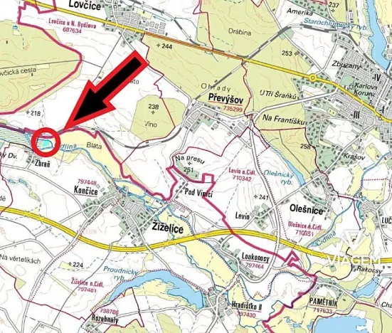 Prodej podílu pole, Žiželice, 571 m2