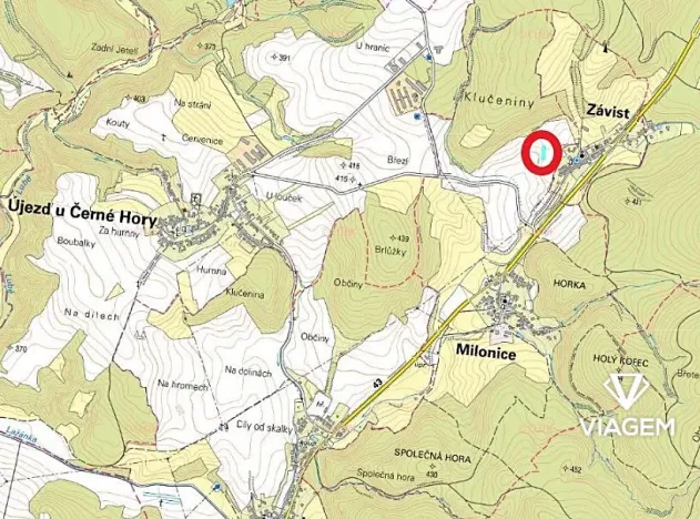 Prodej podílu pole, Milonice, 423 m2