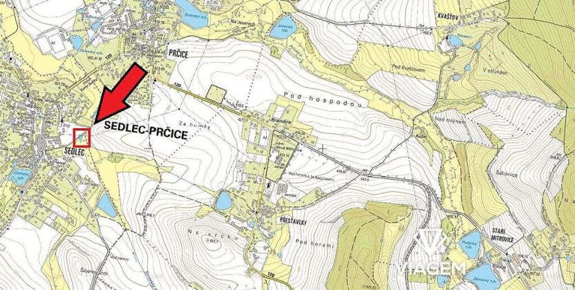 Prodej podílu pole, Sedlec-Prčice, 312 m2