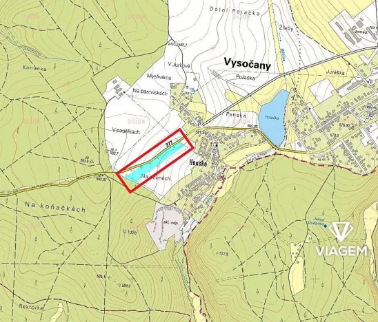 Prodej podílu pozemku pro bydlení, Vysočany, 3619 m2