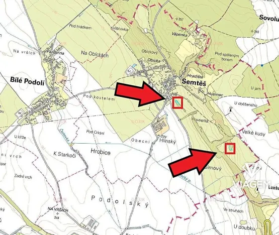 Prodej podílu lesa, Semtěš, 375 m2