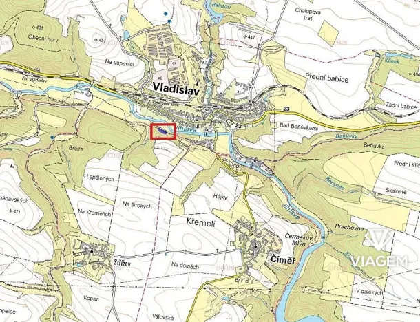 Prodej pole, Vladislav, 1224 m2