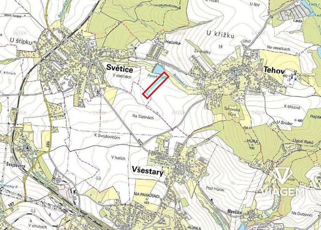 Prodej podílu pole, Tehov, 990 m2