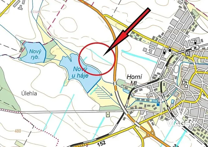 Prodej podílu pole, Moravské Budějovice, 1225 m2