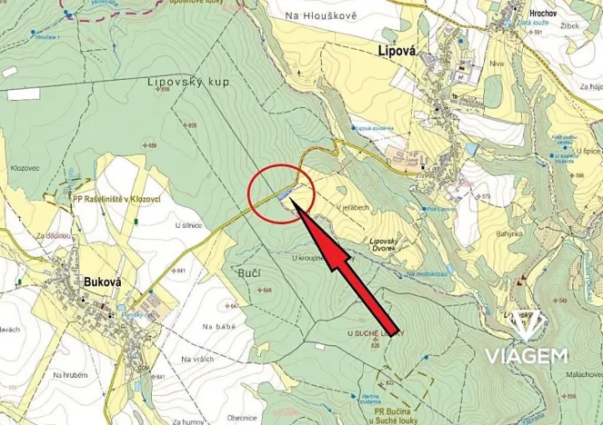 Prodej pole, Buková, 4301 m2