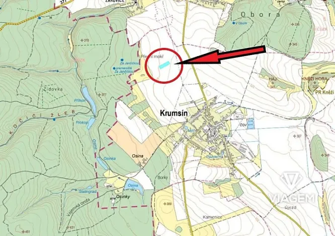 Prodej podílu pole, Krumsín, 1712 m2