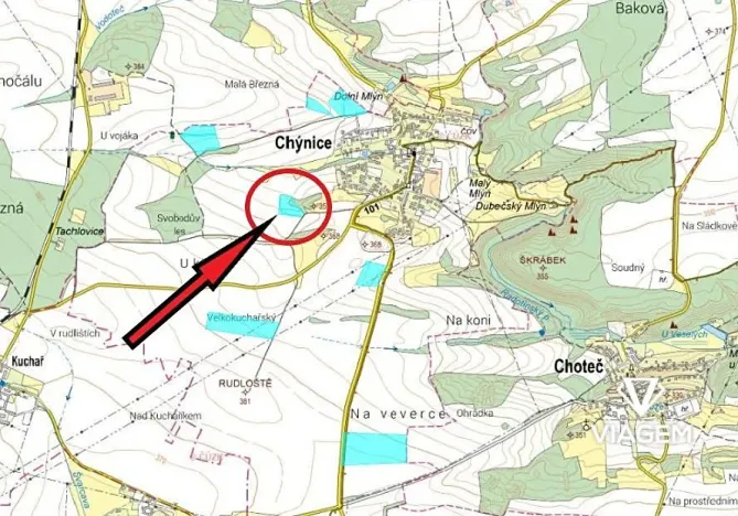 Prodej podílu pole, Chýnice, 1792 m2