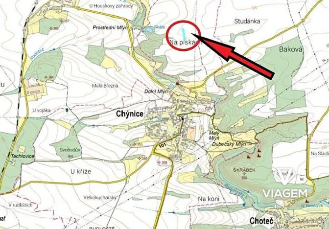 Prodej podílu pole, Dobříč, 328 m2