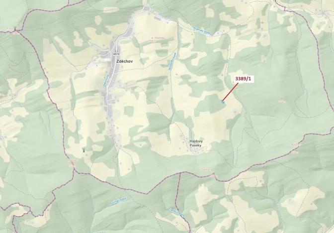 Dražba lesa, Zděchov, 1617 m2