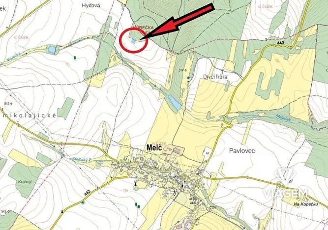 Prodej podílu pole, Melč, 659 m2