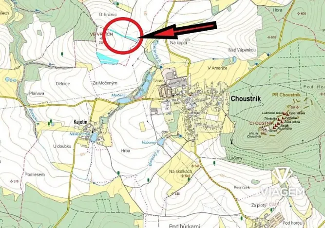 Prodej podílu pole, Krtov, 1212 m2