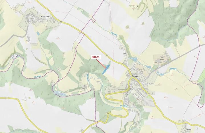 Dražba lesa, Žďárec, 4395 m2