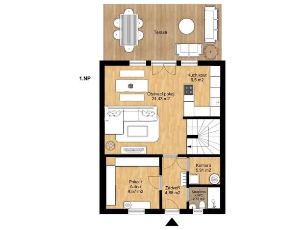 Pronájem rodinného domu, Měšice, Žitná, 101 m2