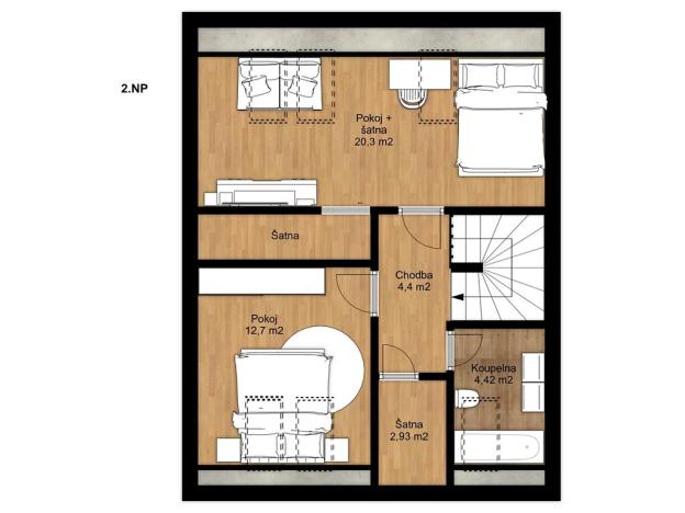 Pronájem rodinného domu, Měšice, Žitná, 101 m2
