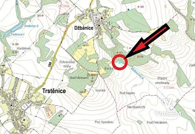 Prodej pole, Džbánice, 1119 m2