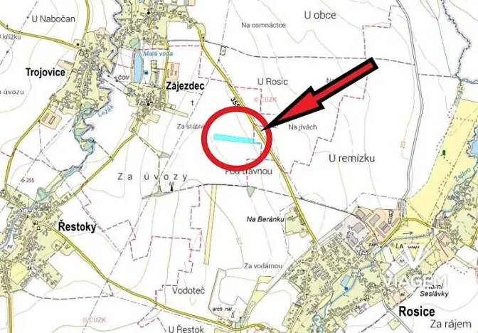 Prodej podílu pole, Zájezdec, 692 m2