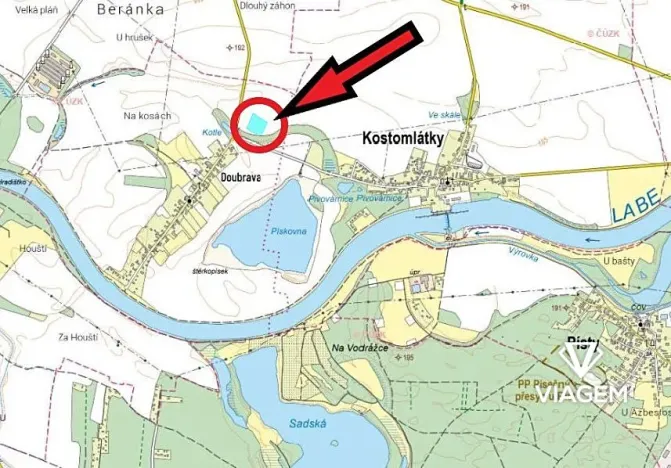 Prodej podílu pole, Kostomlátky, 1580 m2