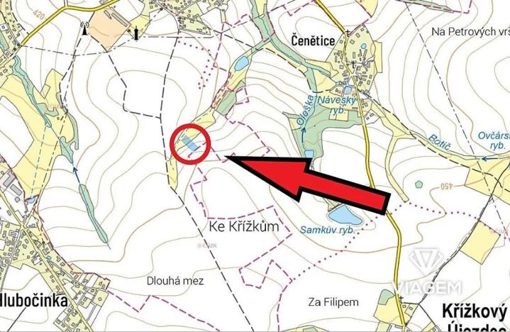 Prodej podílu pole, Radějovice, 724 m2